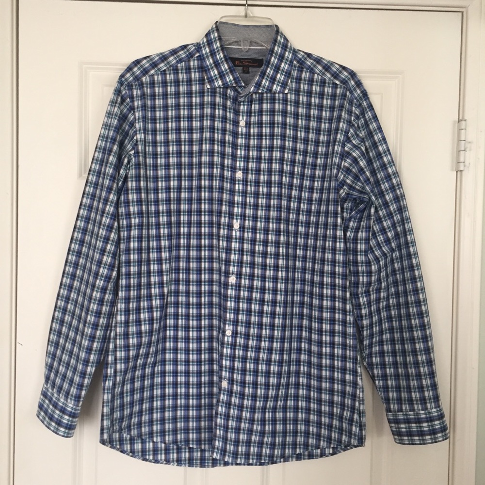 Ben Sherman Plaid Shirt size M 15 1/2 32-33